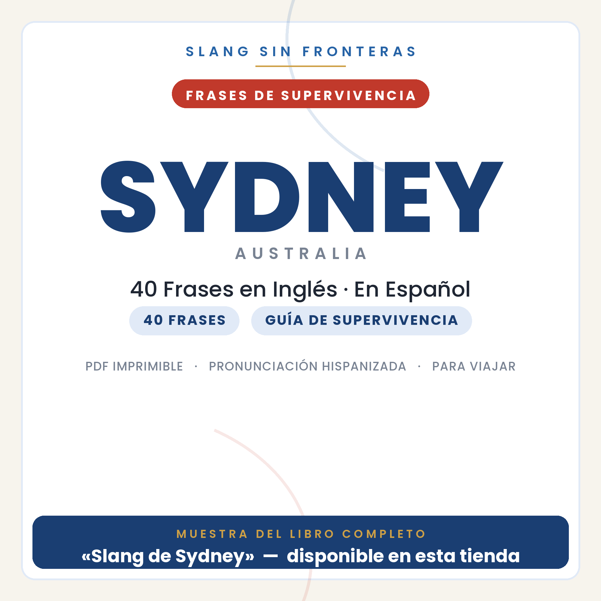 Frases en Inglés para Viajar a Sydney 