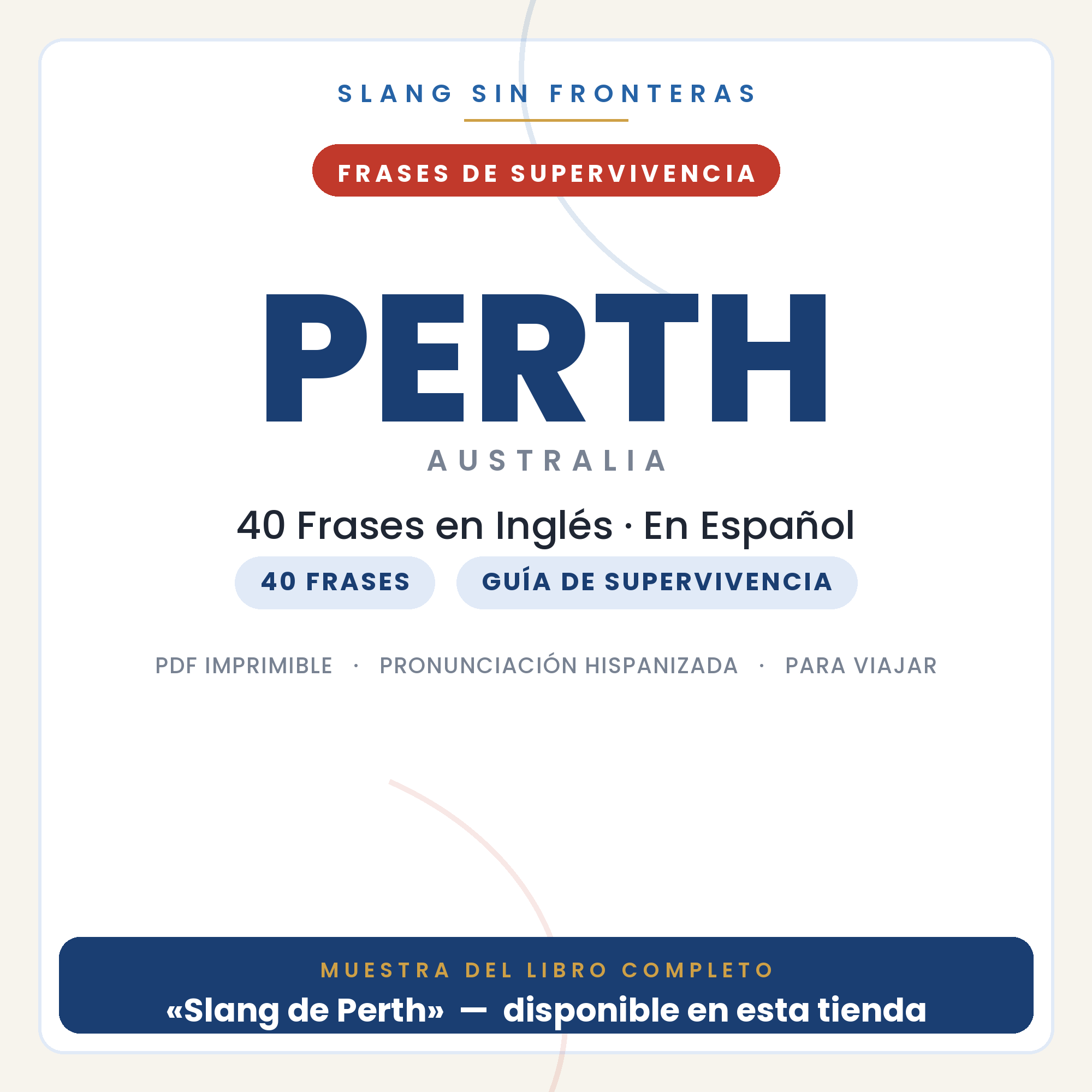 Frases en Inglés para Viajar a Perth 