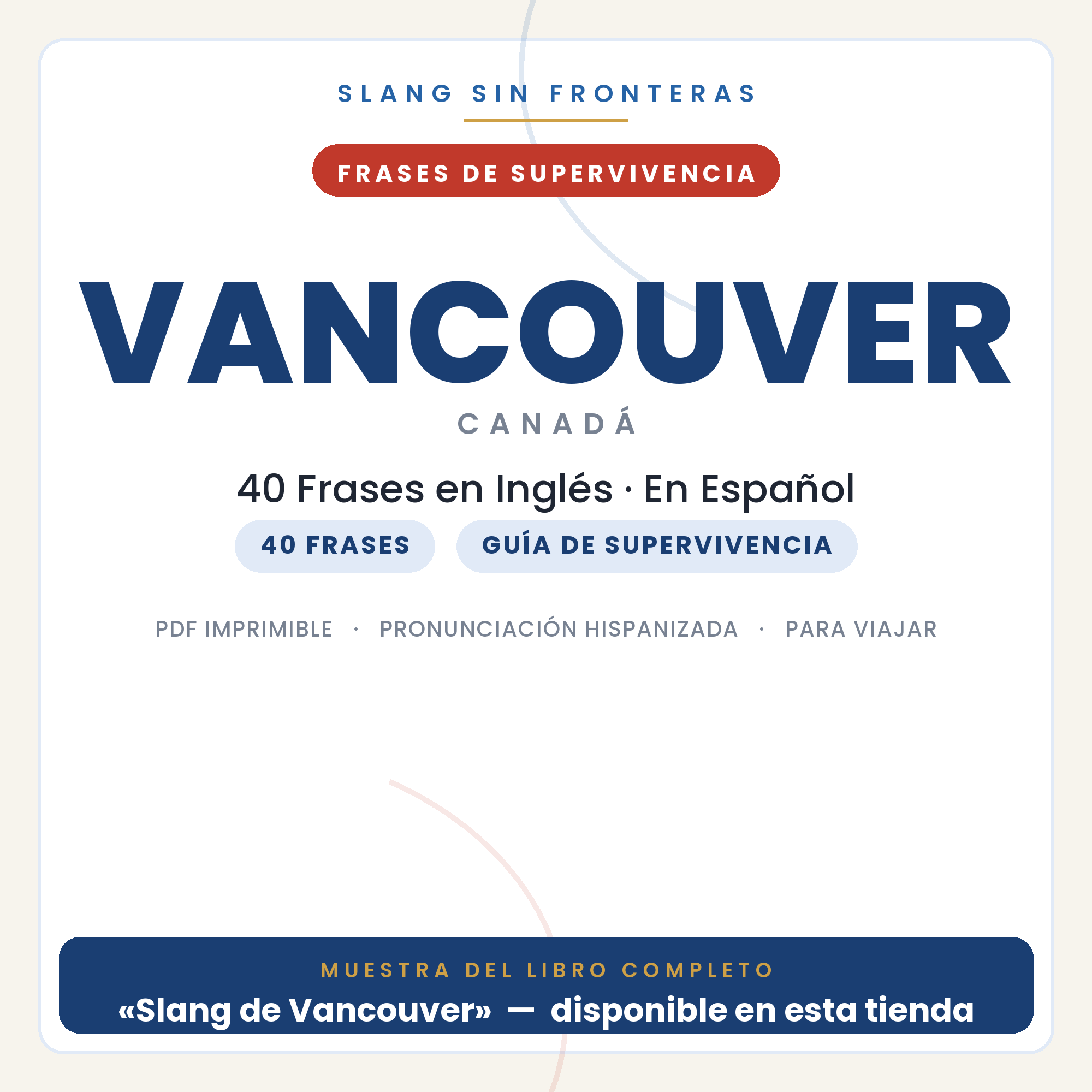 Frases en Inglés para Viajar a Vancouver 