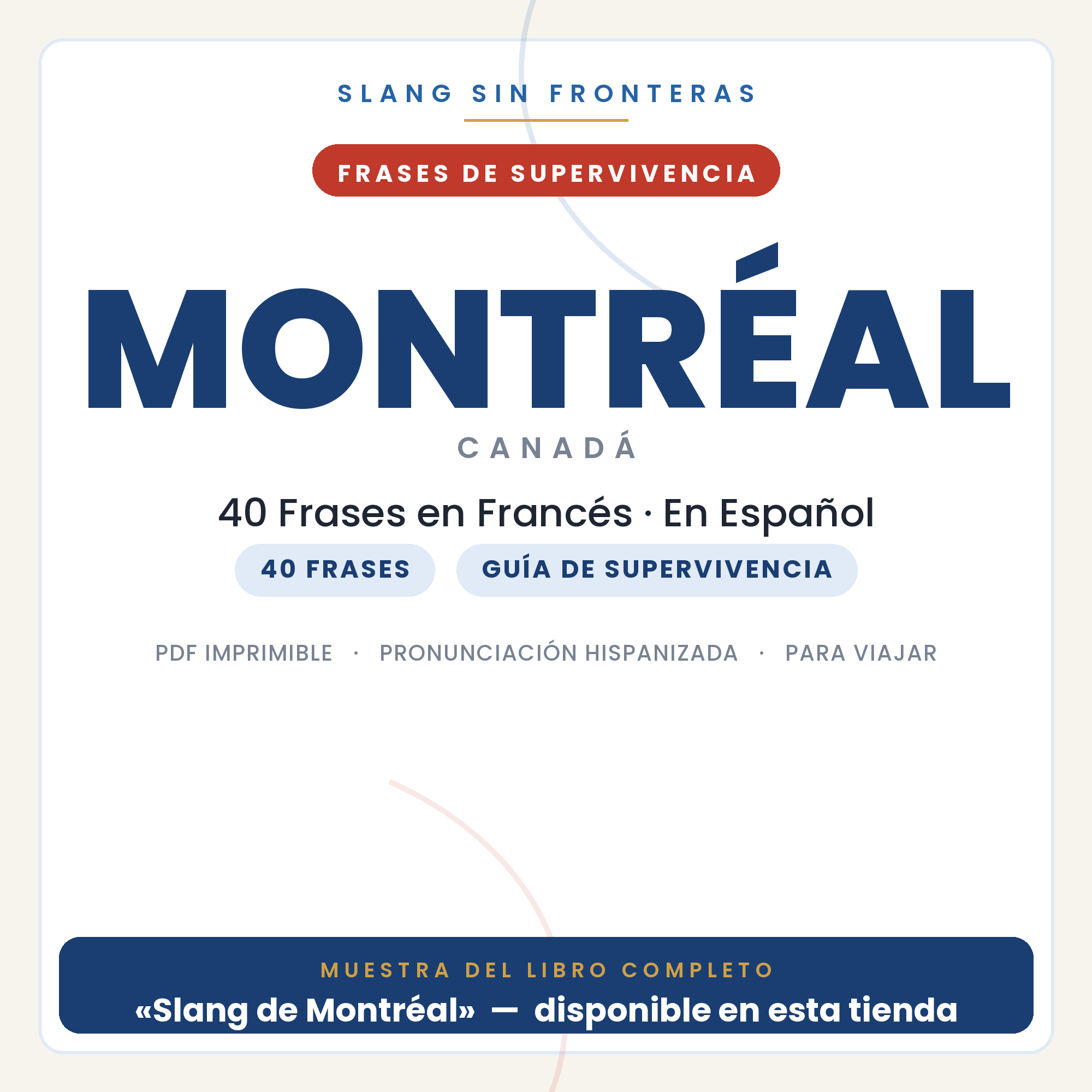 Frases en Francés para Viajar a Montréal 
