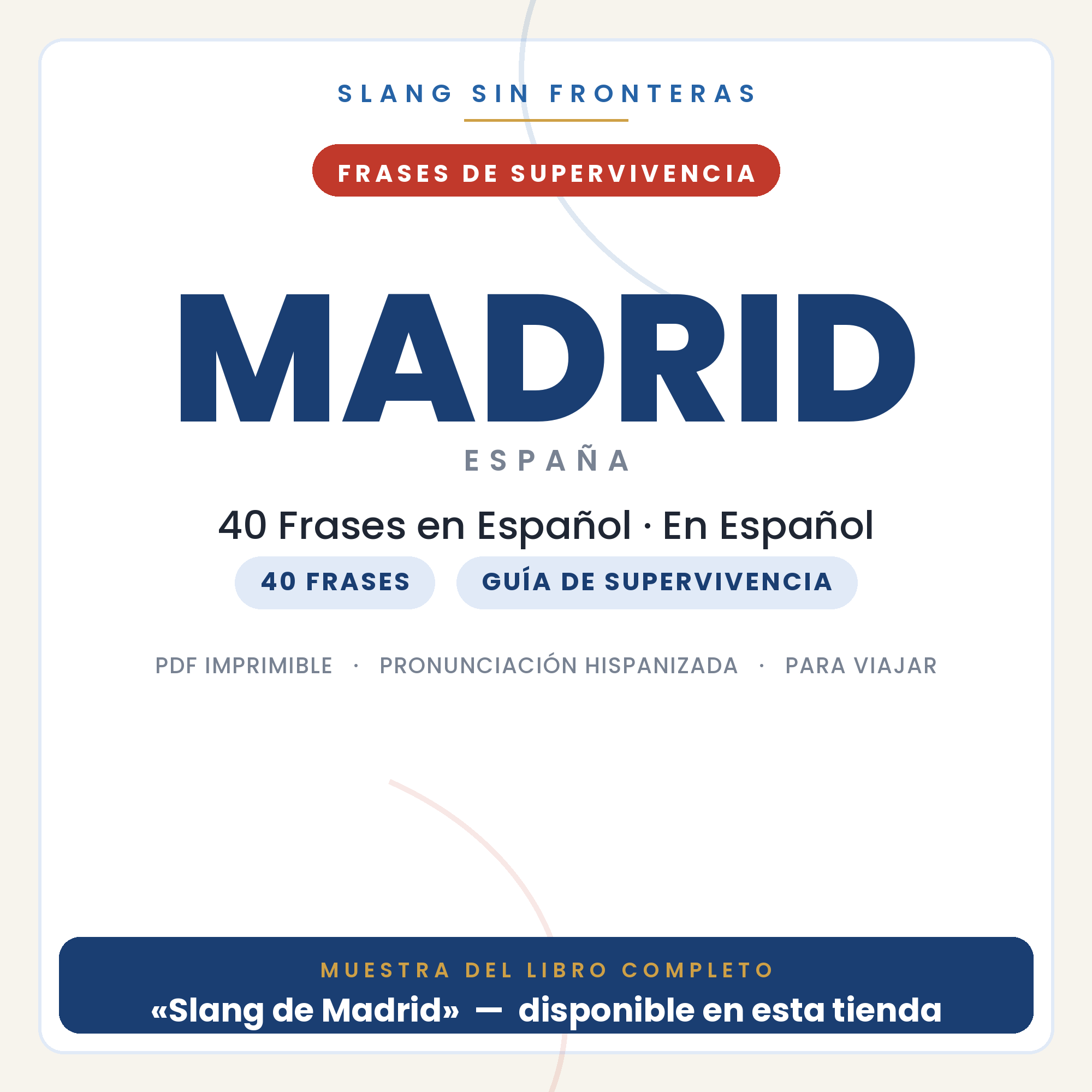 Frases en Español para Viajar a Madrid 
