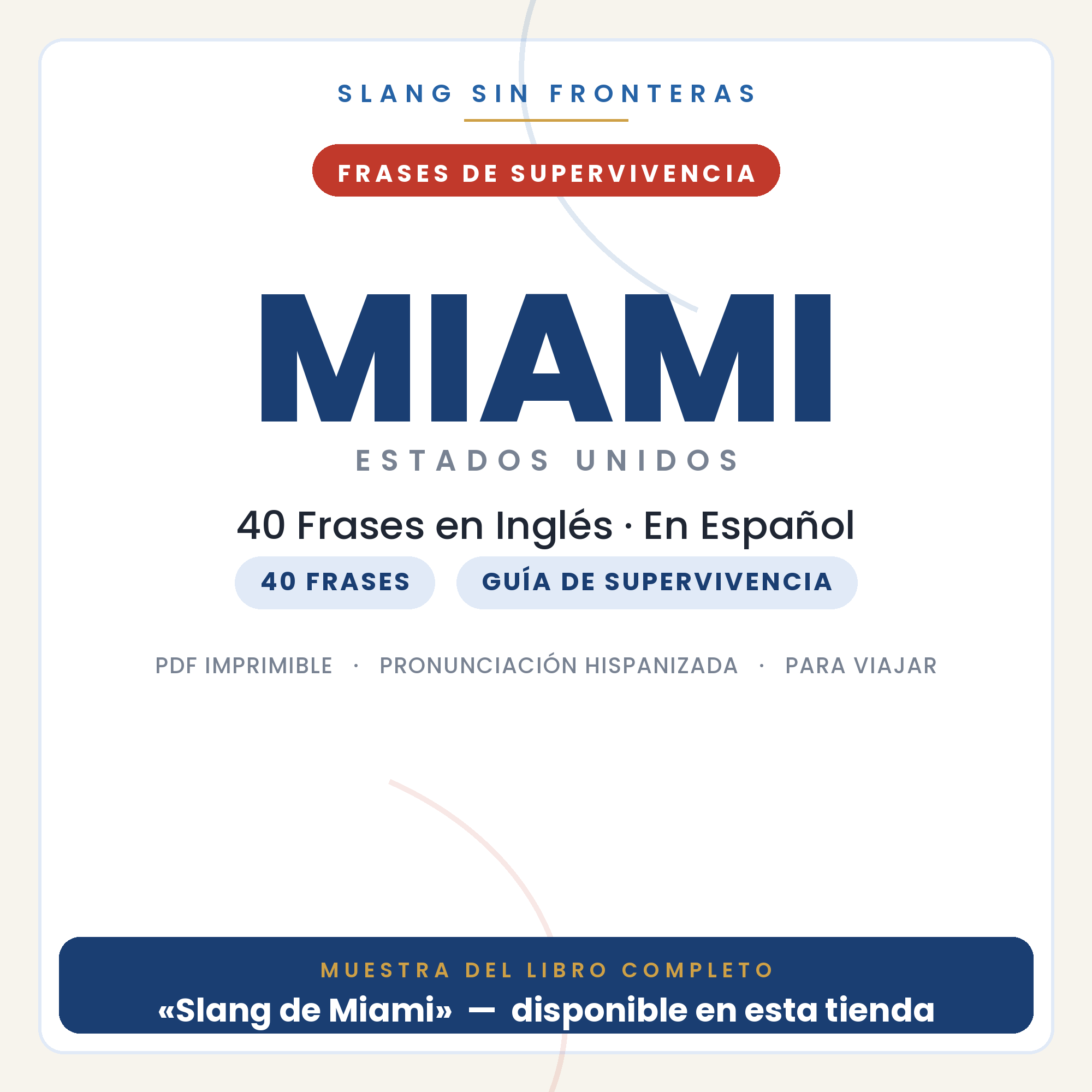 Frases en Inglés para Viajar a Miami 