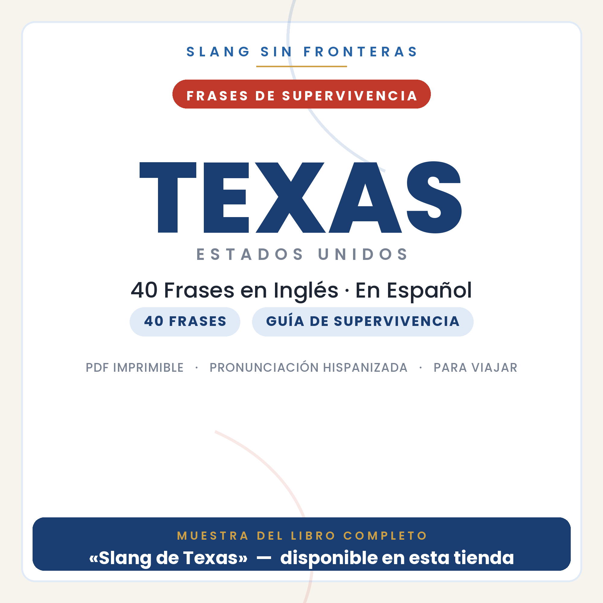 Frases en Inglés para Viajar a Texas 