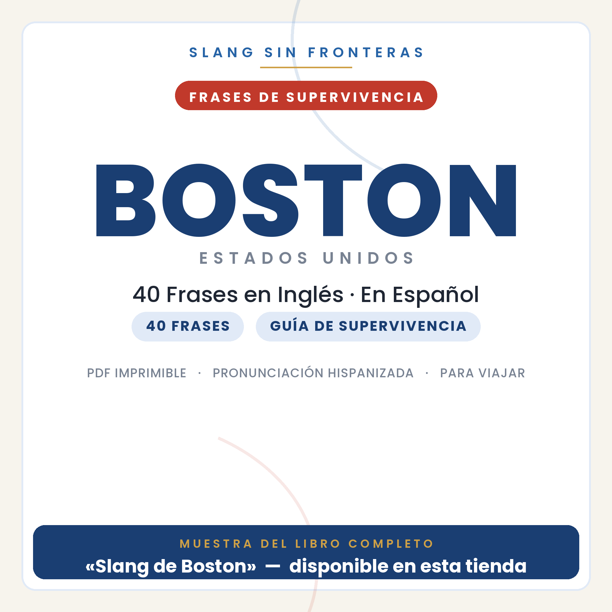 Frases en Inglés para Viajar a Boston 