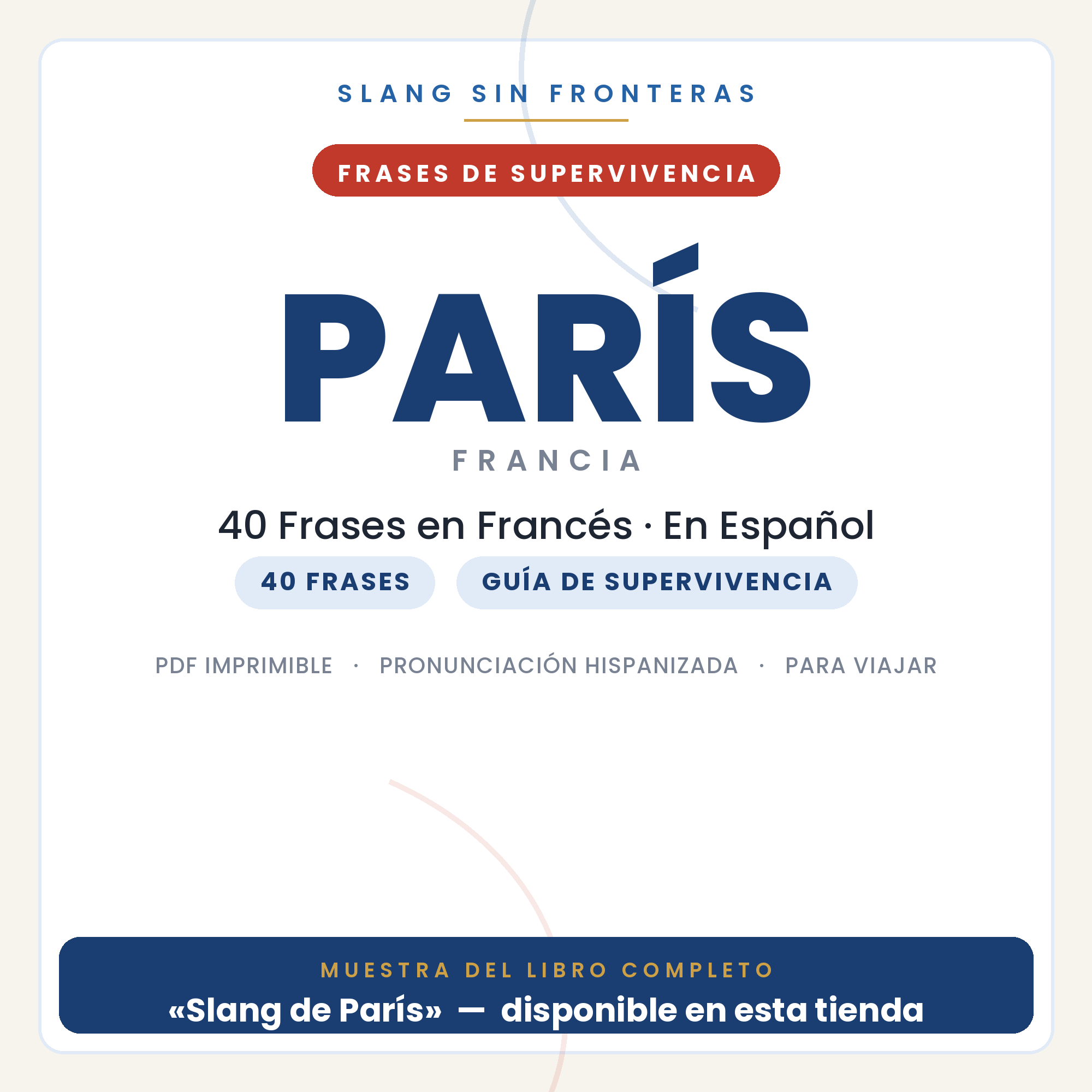 Frases en Francés para Viajar a París 