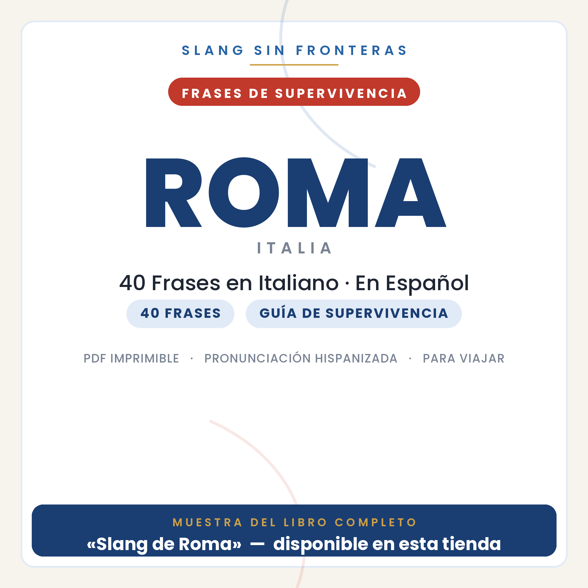 Frases en Italiano para Viajar a Roma 