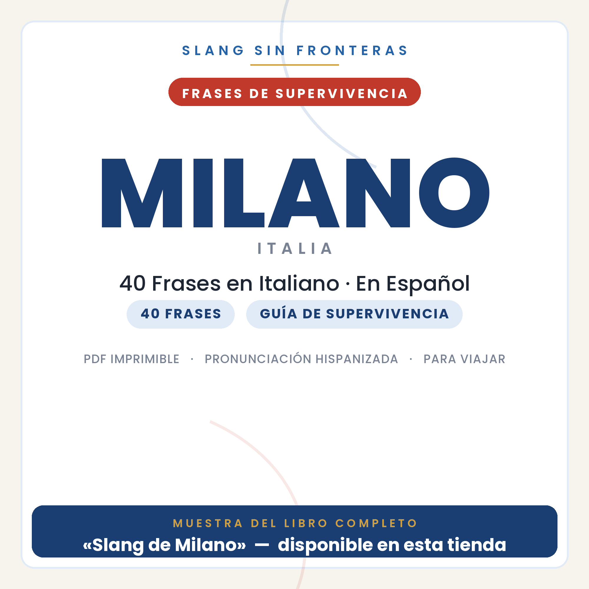 Frases en Italiano para Viajar a Milano 