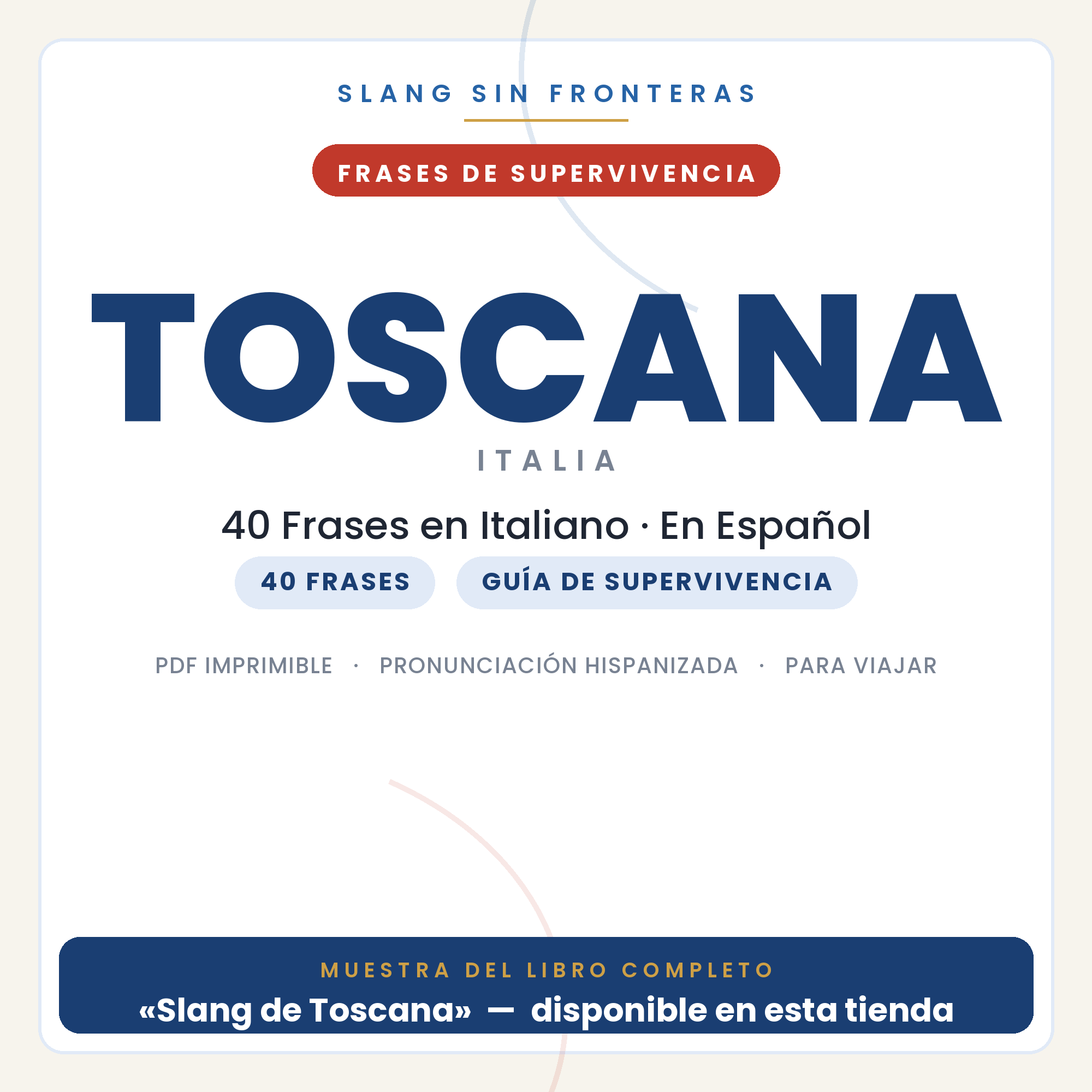 Frases en Italiano para Viajar a Toscana 