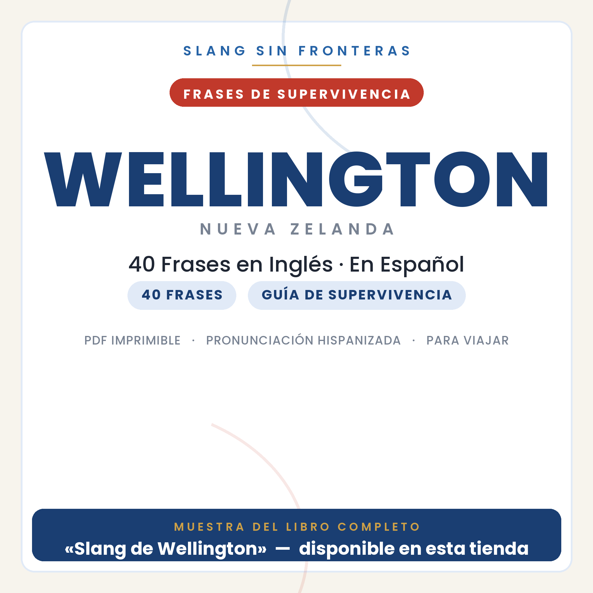 Frases en Inglés para Viajar a Wellington 