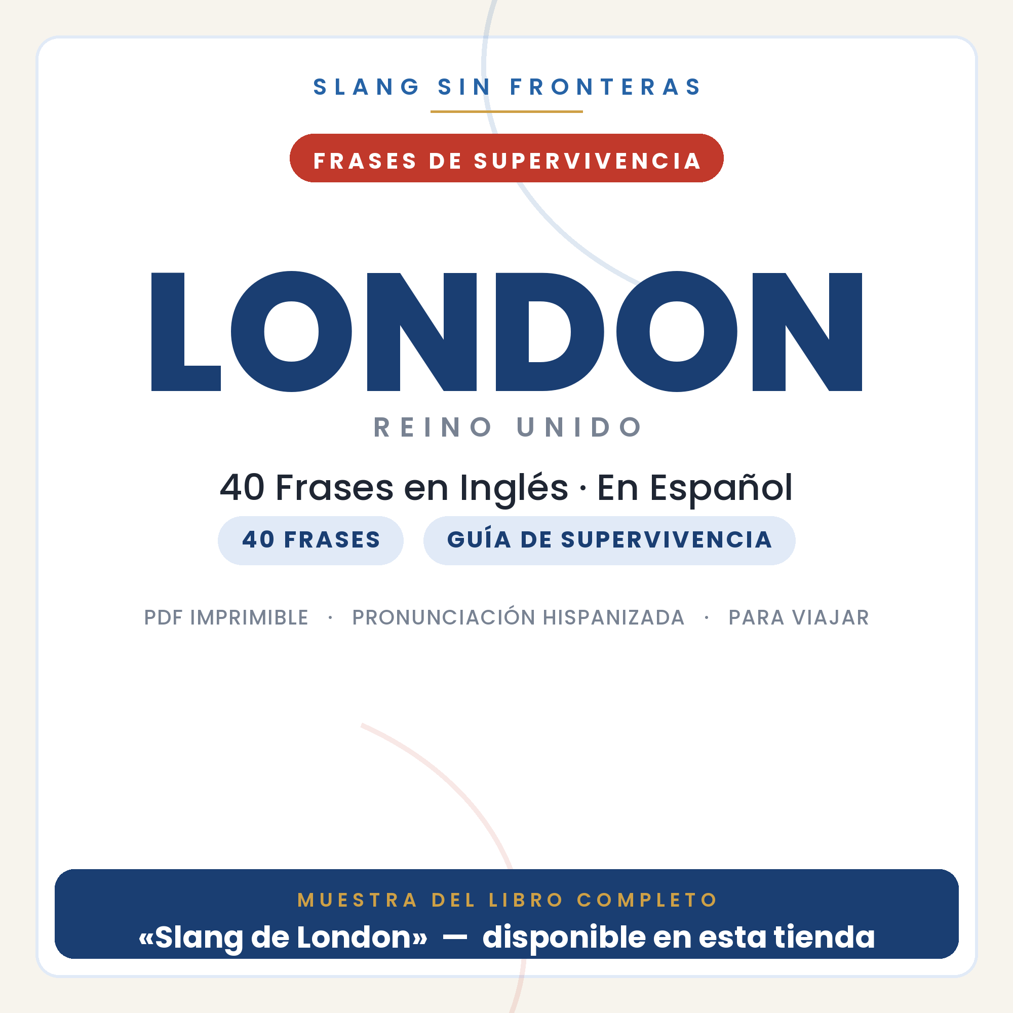 Frases en Inglés para Viajar a London 