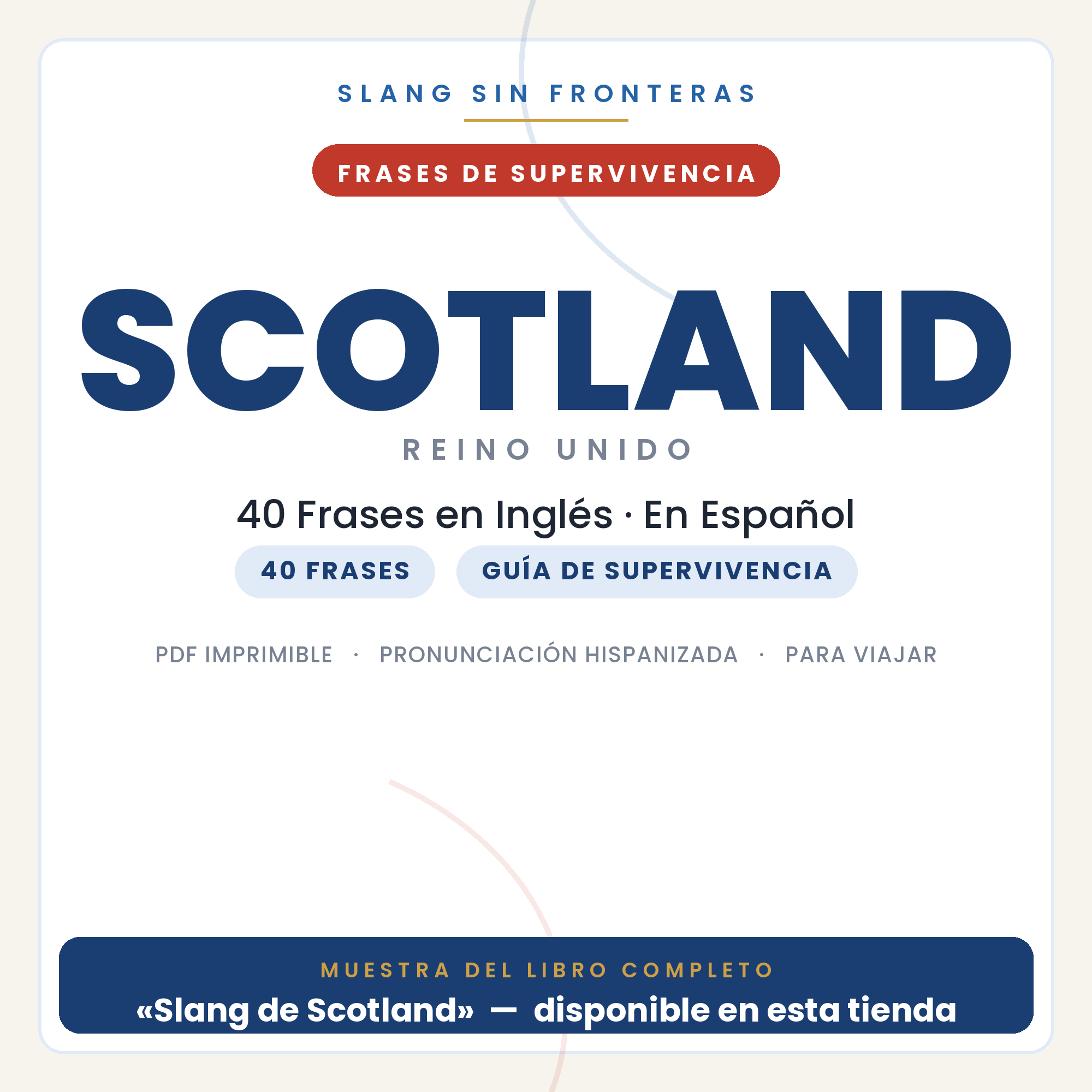 Frases en Inglés para Viajar a Scotland 