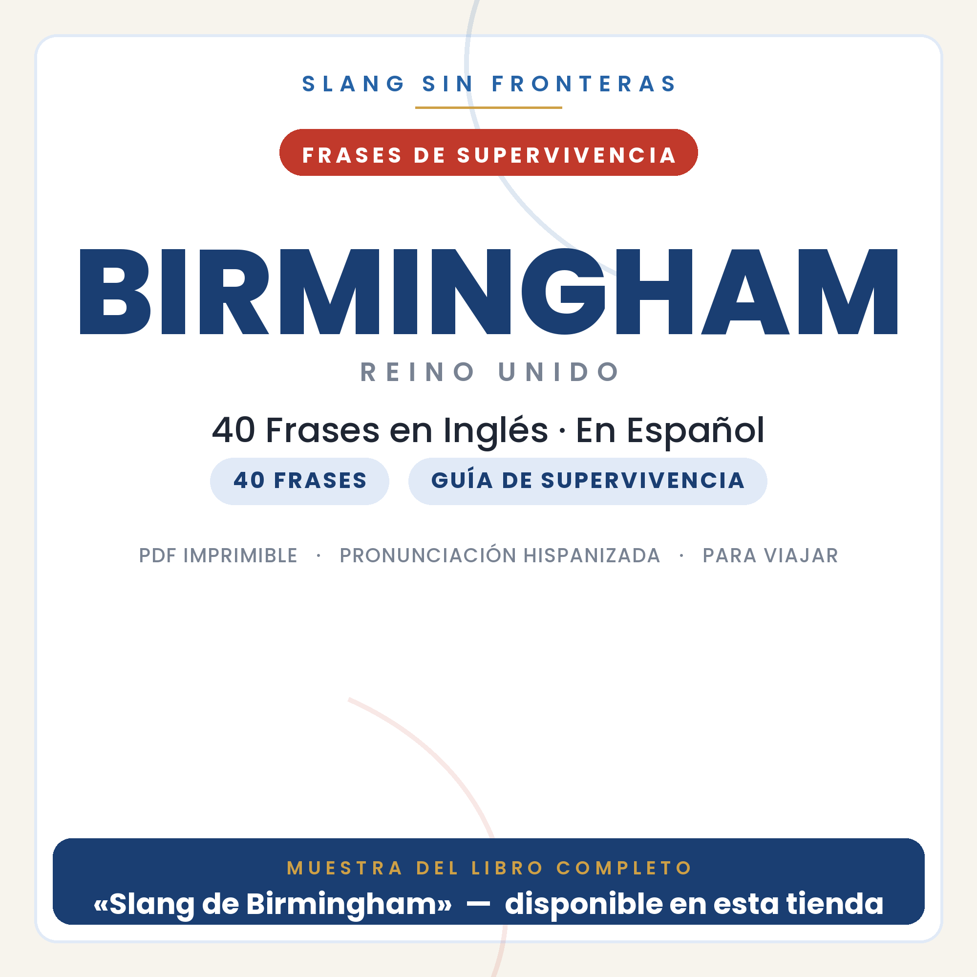 Frases en Inglés para Viajar a Birmingham 